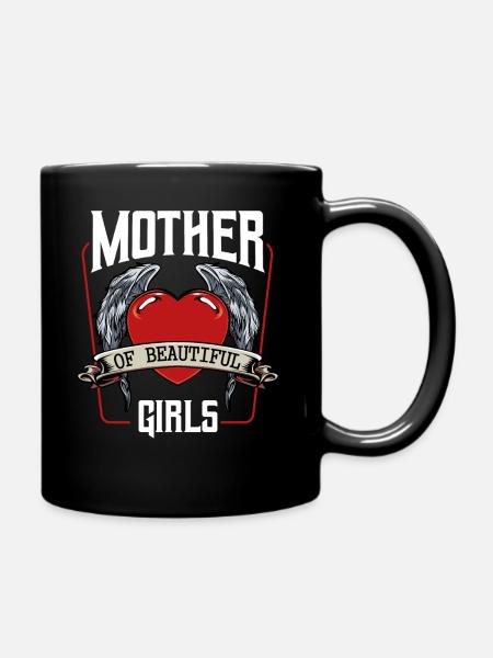 Mutter und Tochter - Tasse einfarbig - Schwarz