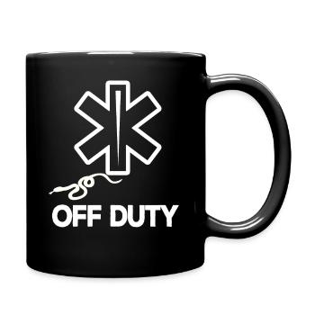 Off Duty Arzt Doktor Medizin Geschenk Sprüche Idee - Tasse einfarbig - Schwarz - Rechts