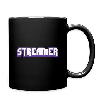 Streamer twitch mixer youtube shirt design motiv g - Tasse einfarbig - Schwarz - Rechts