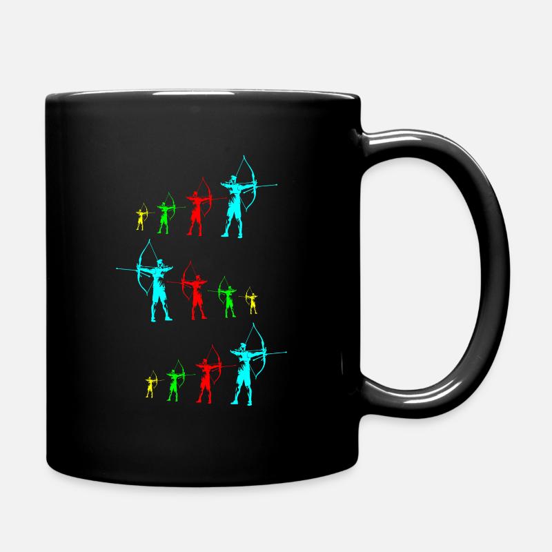 Bogenschütze Bogenschießen Bogenjagd Geschenk - Tasse einfarbig - Schwarz