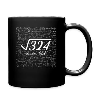 Square root 324 18th birthday - Full Colour Mug - black - Right