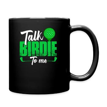 Golf Golfer Golferin - Tasse einfarbig - Schwarz - Rechts