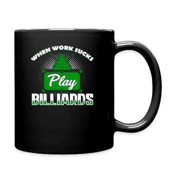 Billard de billard - Mug uni - noir - Droite