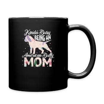 American Bully pet love dog dogs gift - Full Colour Mug - black - Right