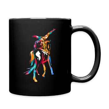 Voltigieren - Tasse einfarbig - Schwarz - Rechts