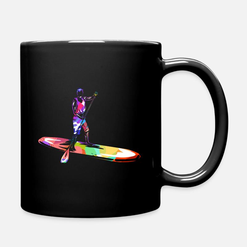 paddle boarding - Full Colour Mug - black