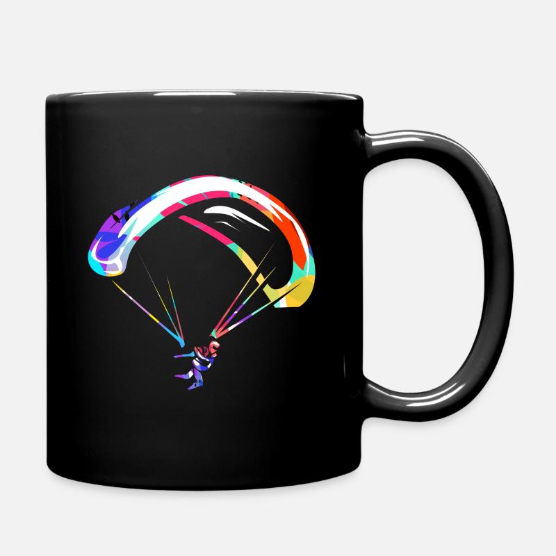 paragliding - Full Colour Mug - black
