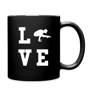 Turner turnen Gymnastik Turnsport Yoga Akrobatik - Tasse einfarbig - Schwarz - Rechts