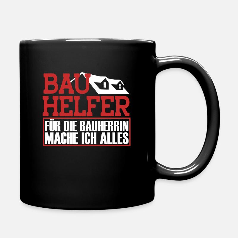 Bauarbeiter Baustelle Baumeister - Tasse einfarbig - Schwarz