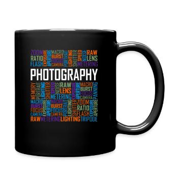 Photography Words - Full Colour Mug - black - Right