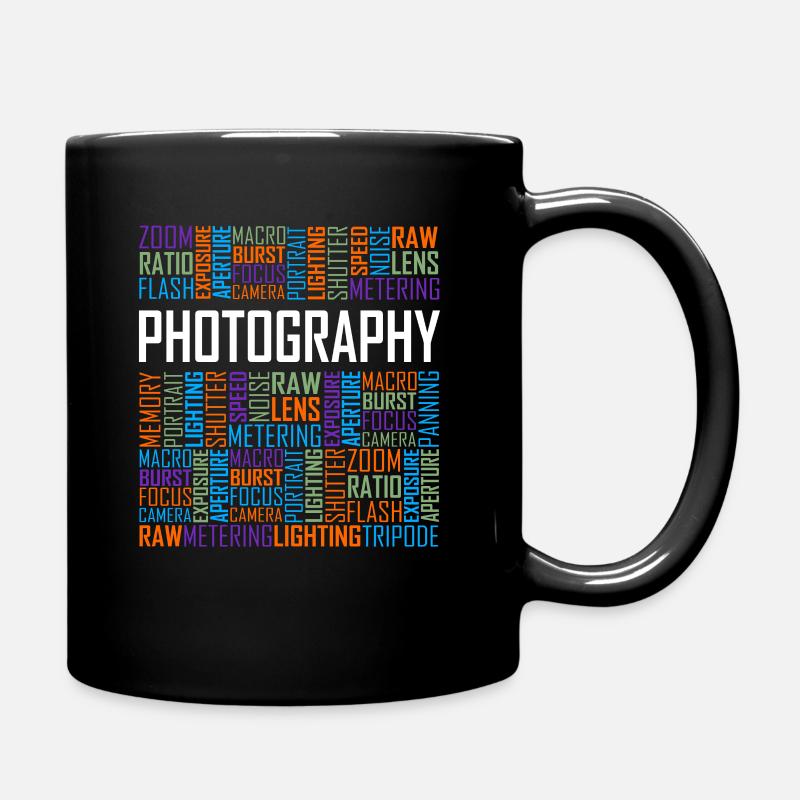 Photography Words - Full Colour Mug - black