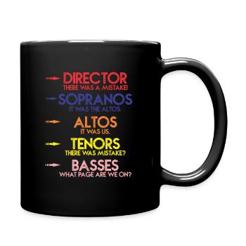Funny Music Choir Singing Men Children's Choir - Full Colour Mug - black - Right