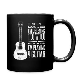 Musicians Guitar Passion Music Guitarist - Full Colour Mug - black - Right