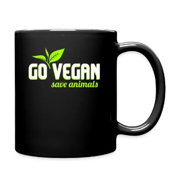 Vegan Vegan Vegan Activiste des droits des animaux - Mug uni - noir - Droite