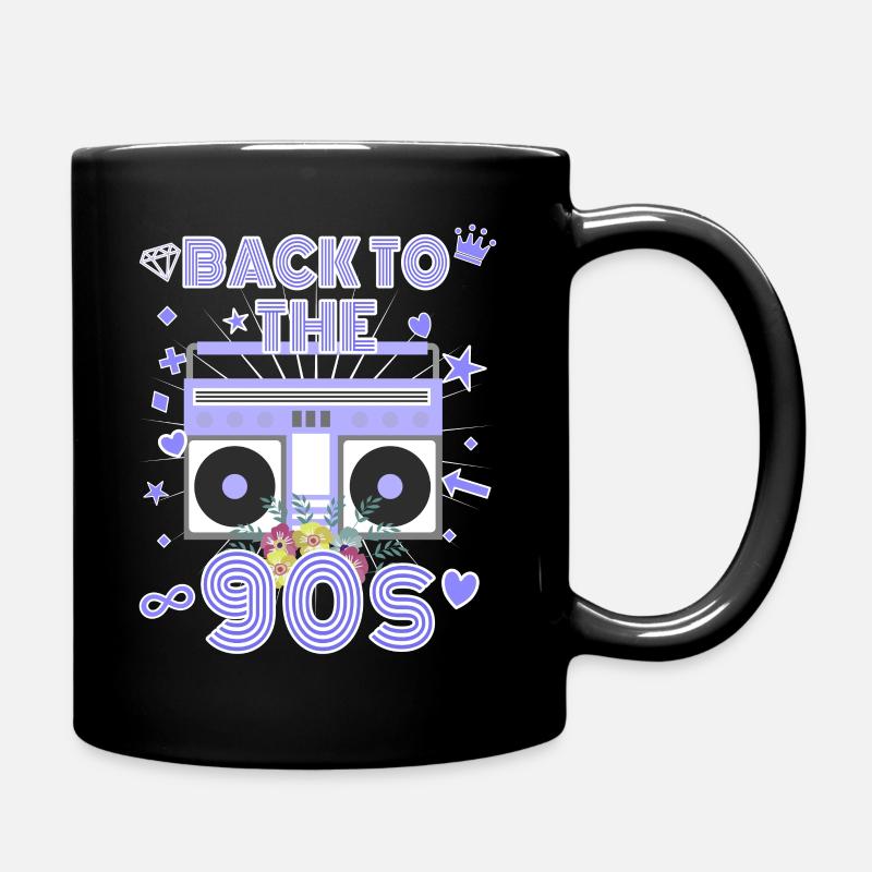 90er Jahre - Tasse einfarbig - Schwarz
