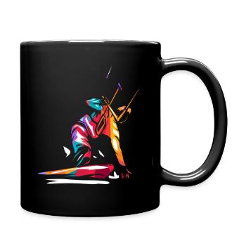 Kitesurfen - Tasse einfarbig - Schwarz - Rechts