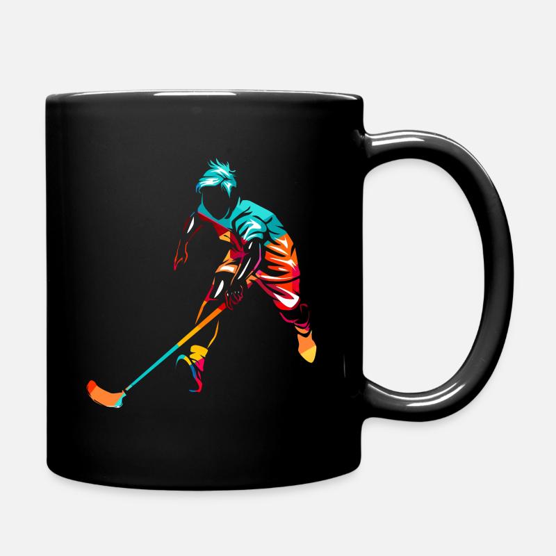 Floorball - Tasse einfarbig - Schwarz