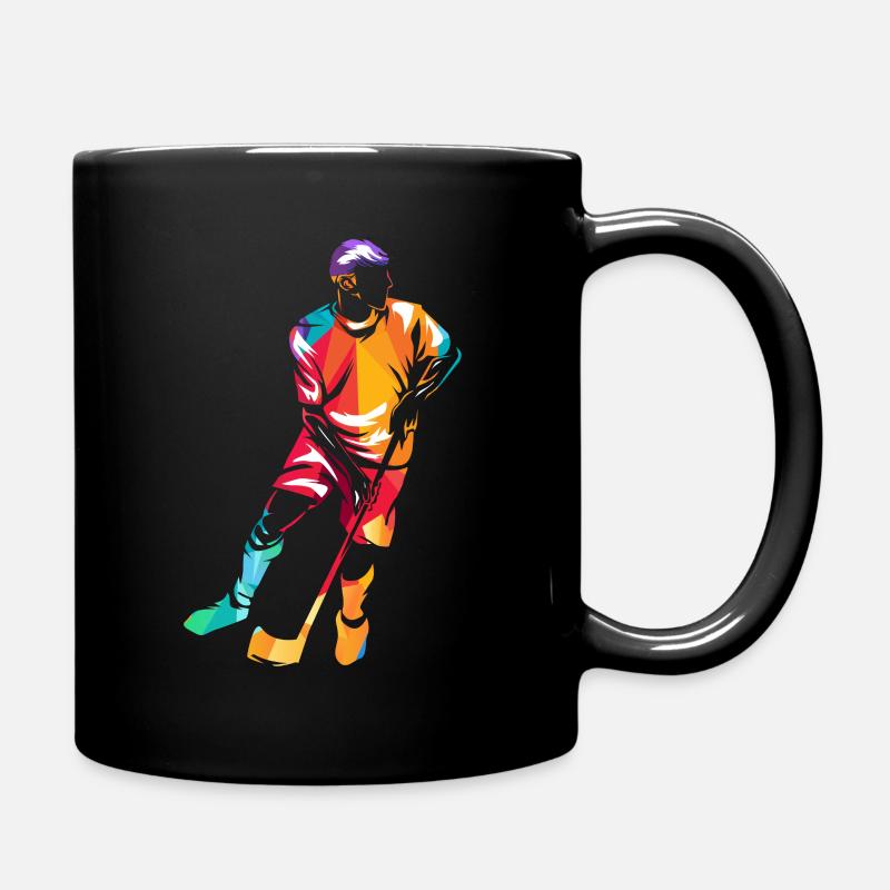 Floorball - Tasse einfarbig - Schwarz