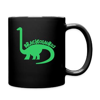 Dino Dinosaurier Tier Geschenk - Tasse einfarbig - Schwarz - Rechts
