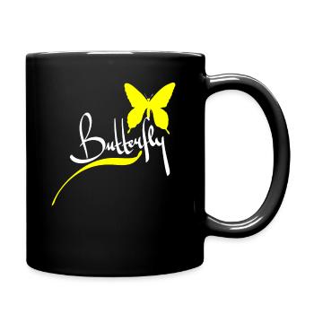Cadeau animal papillon - Mug uni - noir - Droite