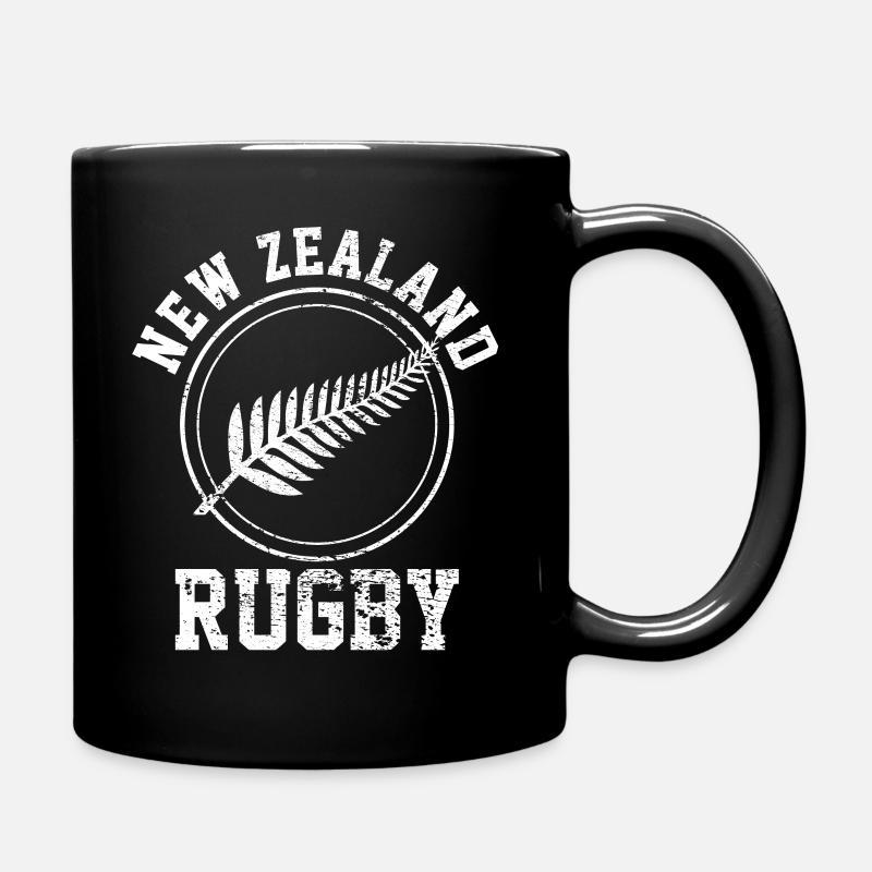 Neuseeland Rugby - Tasse einfarbig - Schwarz