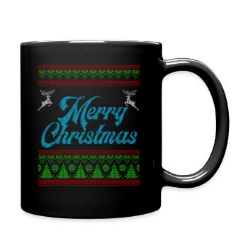 Noël laid Noël renne - Mug uni - noir - Droite
