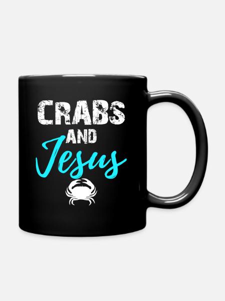 Crabs And Jesus - Chrisitan - Tasse einfarbig - Schwarz