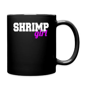 Fille aux crevettes - Mug uni - noir - Droite
