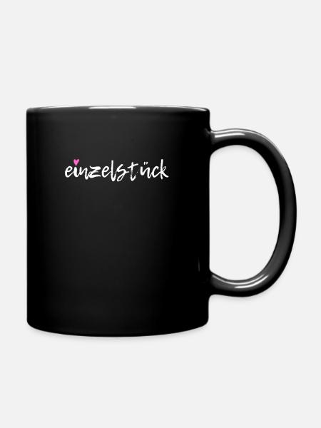 Einzelstück Besonders Einzigartig Herz - Tasse einfarbig - Schwarz