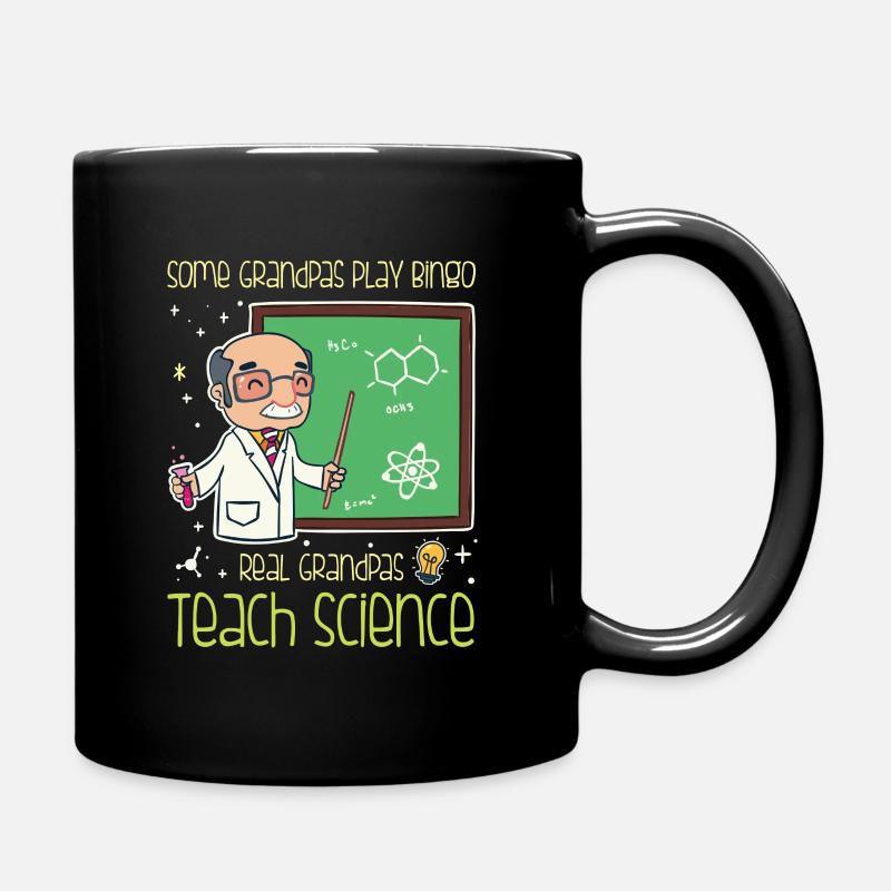 Science Teacher - Real Grandpa's Teach Science - Full Colour Mug - black