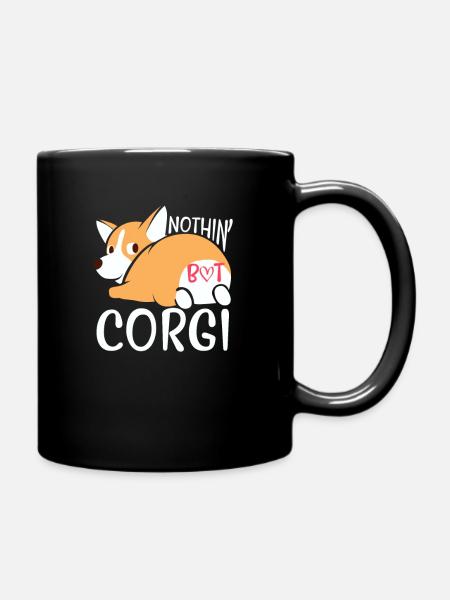 Corgi - Tasse einfarbig - Schwarz