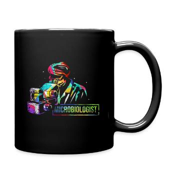 Microbiologist gift - Full Colour Mug - black - Right