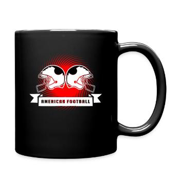 American Football - Tasse einfarbig - Schwarz - Rechts