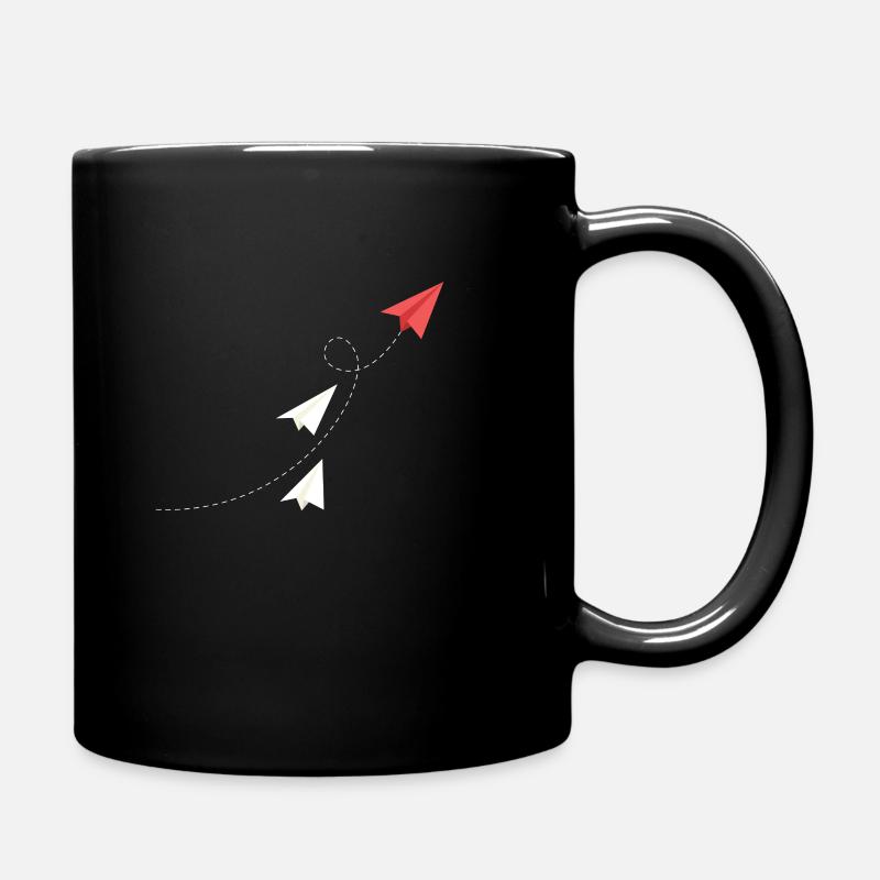 Die Papierflieger - Tasse einfarbig - Schwarz