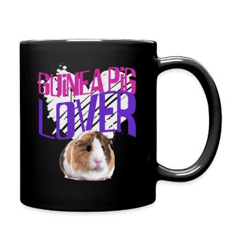 Meerschweinchen Tier Geschenk - Tasse einfarbig - Schwarz - Rechts