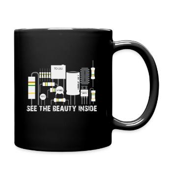Voyez la beauté à l'intérieur du freak électrique drôle - Mug uni - noir - Droite
