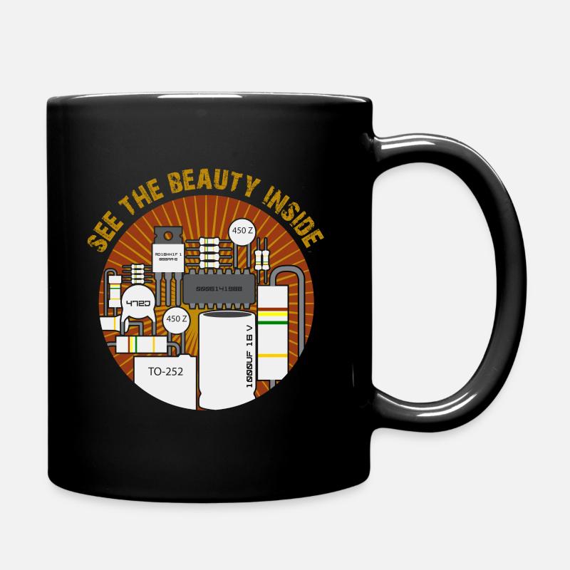 See The Beauty Inside Elektrotechnik Freak Lustig - Tasse einfarbig - Schwarz