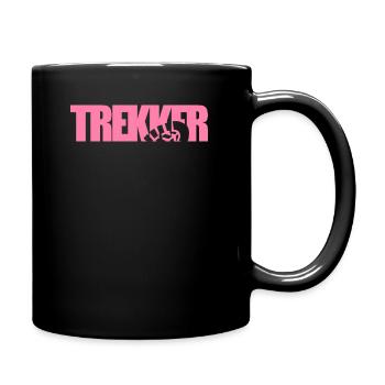 Trekkerin Trekker Wanderin Trekking Mama - Tasse einfarbig - Schwarz - Rechts