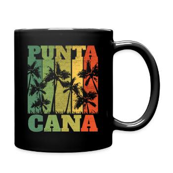 Punta Cana Dominican Republic Retro Gift - Full Colour Mug - black - Right
