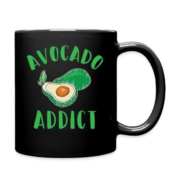 Avocado Addict - Tasse einfarbig - Schwarz - Rechts
