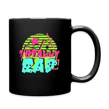 80er Geschenk Party Retro knallige Farben - Tasse einfarbig - Schwarz - Rechts