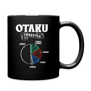 Anime Otaku Funny Manga Kawaii Senpai Gift - Full Colour Mug - black - Right