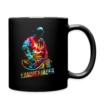 Kammerjäger Arbeit Geschenk - Tasse einfarbig - Schwarz - Rechts