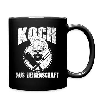 Koch Kochen - Tasse einfarbig - Schwarz - Rechts
