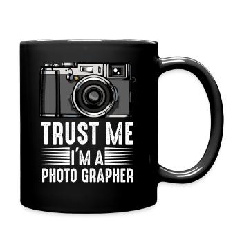 Trust Me I'm A Photographer | Photographer Gift - Full Colour Mug - black - Right