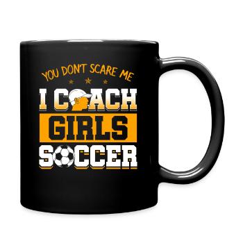 Cadeau drôle de football entraîneur de football féminin - Mug uni - noir - Droite