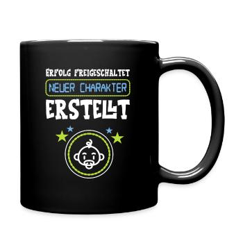 Geschenk für werdenden Vater Gamer - Tasse einfarbig - Schwarz - Rechts