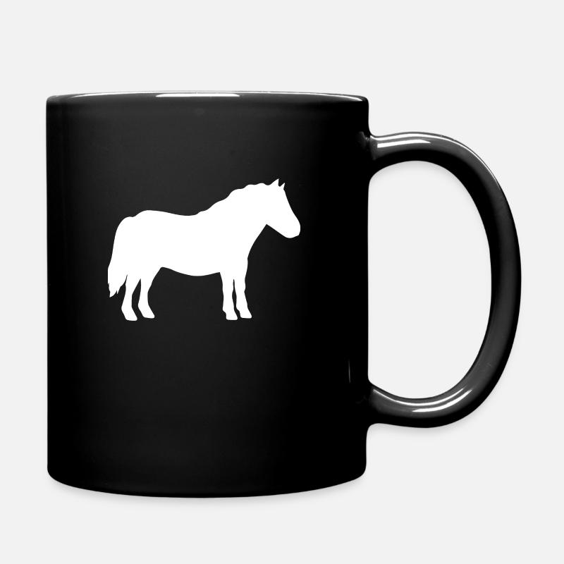 Pferde - Tasse einfarbig - Schwarz