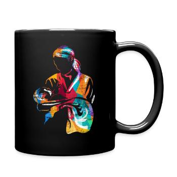 Hebamme - Tasse einfarbig - Schwarz - Rechts