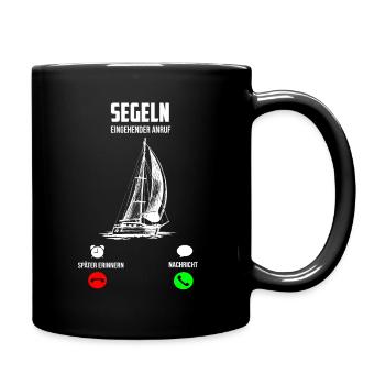 Segeln | Geschenk Segler | Geschenk Segeln lustig - Tasse einfarbig - Schwarz - Rechts